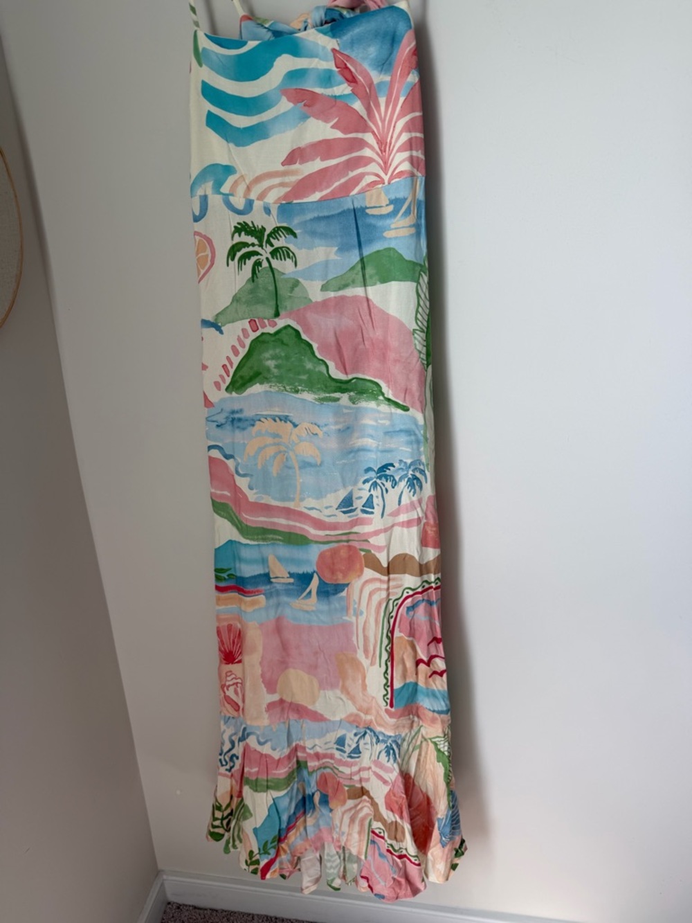 Paper heart island Tropical Print Maxi open back sun Dress - Picture 2 of 6
